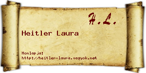 Heitler Laura névjegykártya